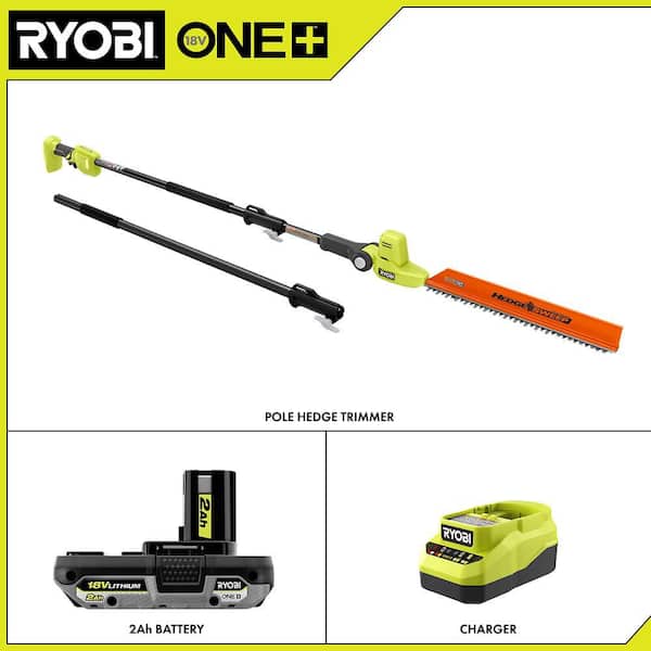 ONE+ 18V 18in. Cordless Battery Pole Hedge Trimmer with 2.0 Ah Battery & Charger