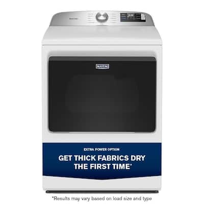 7.4 cu. ft. vented Top Load Gas Dryer in White with Extra Power