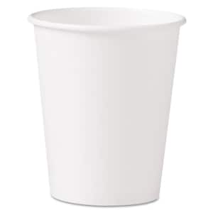 White 10 oz. Single-Sided Disposable Paper Cups, Hot Drinks (1000 Per Case)
