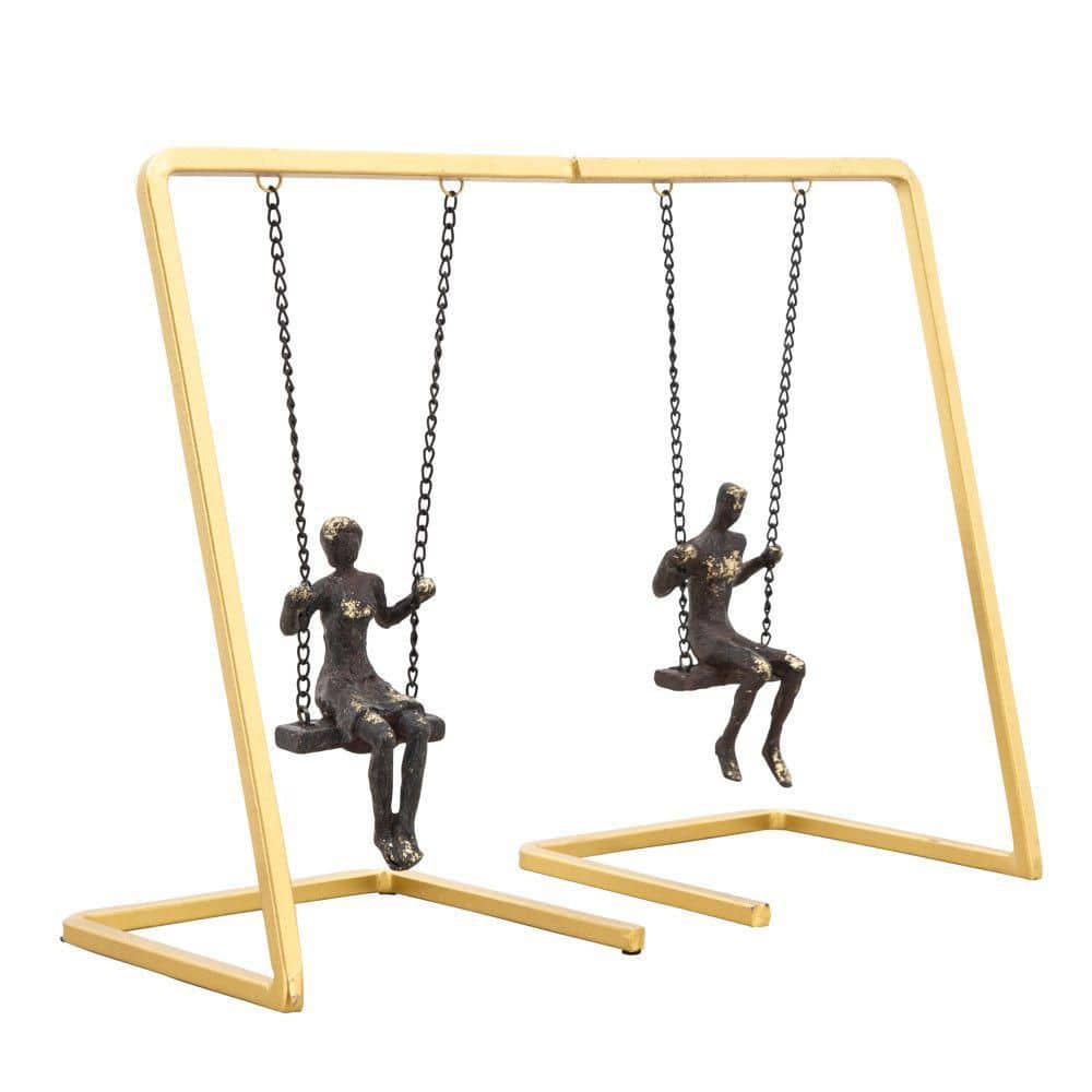 Sagebrook Home Set of 2 Swinging People Bookends