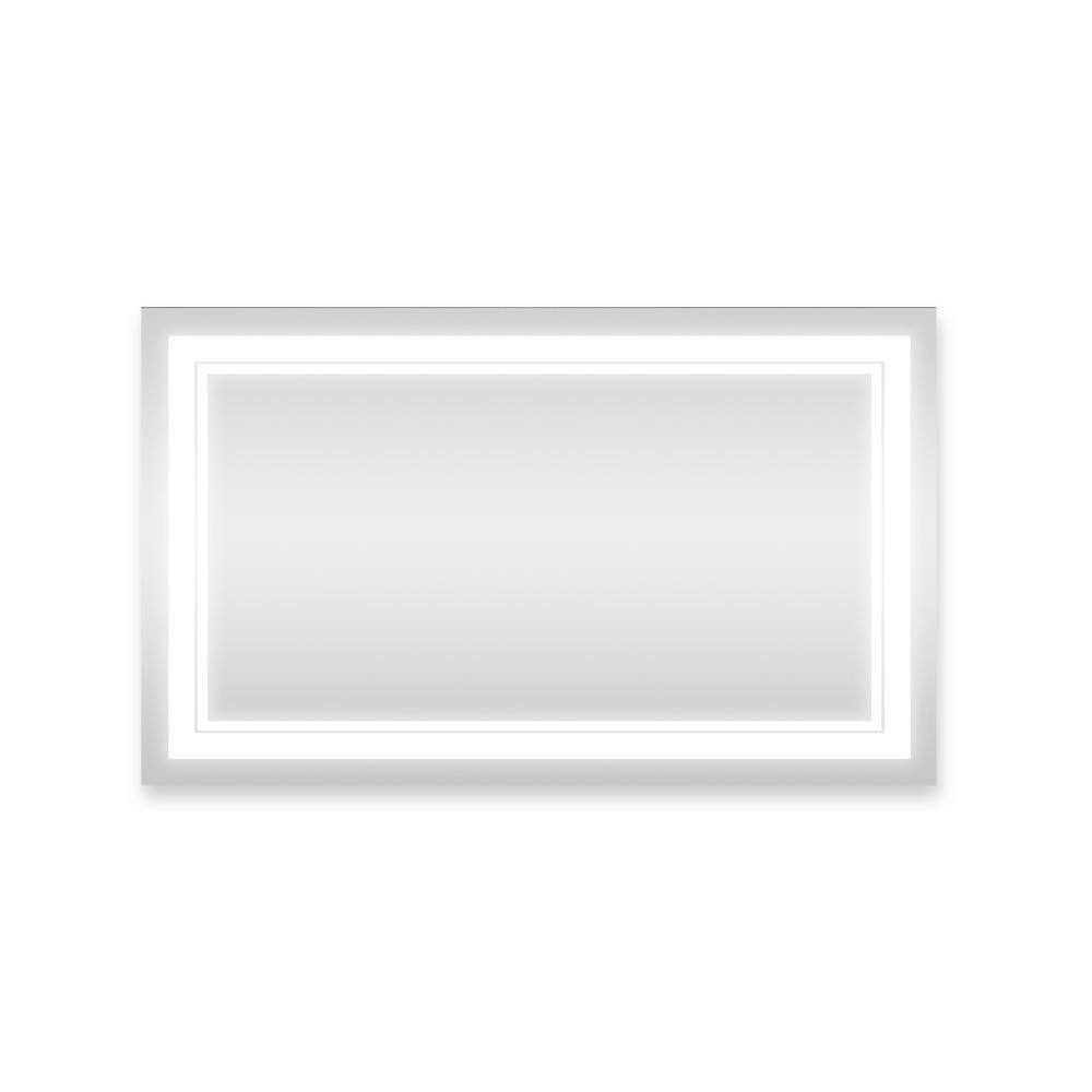 40 in. W x 24 in. H LED Lighted Large Rectangular Frameless Aluminum Wall Mounted Bathroom Vanity Mirror in Silver price history on PriceWatchPro