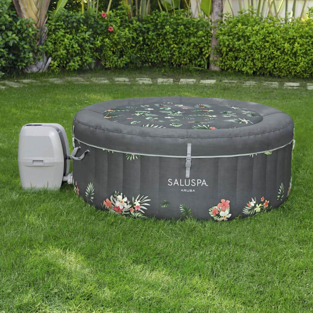 Bestway SaluSpa Aruba 3-Person Gray Inflatable Hot Tub with AirJets
