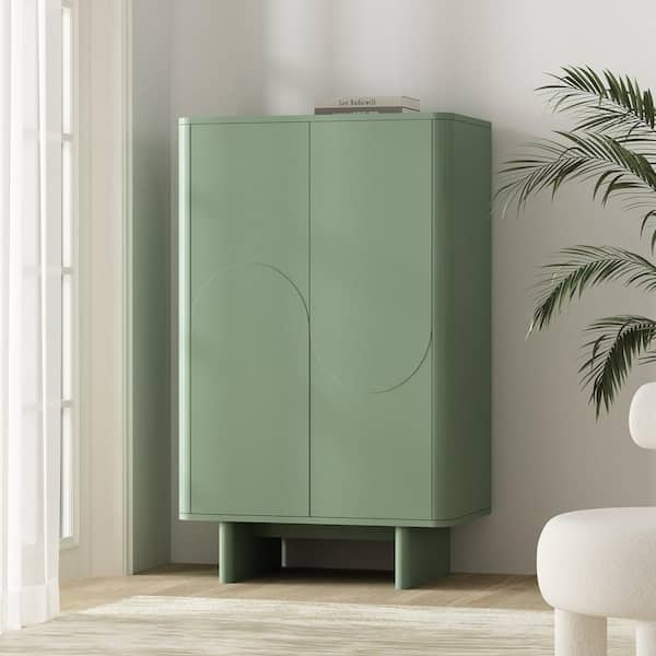 Ella Modern Sage Green 51.4 in. Accent Cabinet with 3-Adjustable Shelves