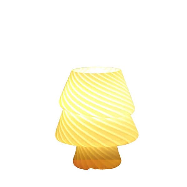 Briignite 7 in. White Glass Dimmable Task and Reading Desk Lamp with Adjustable Lamp Head and White Glass Shade