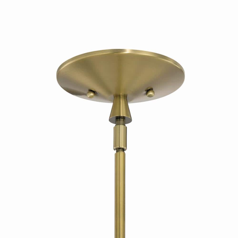 Torvee 26" Brushed Natural Brass 6-Light Geometric Chandelier