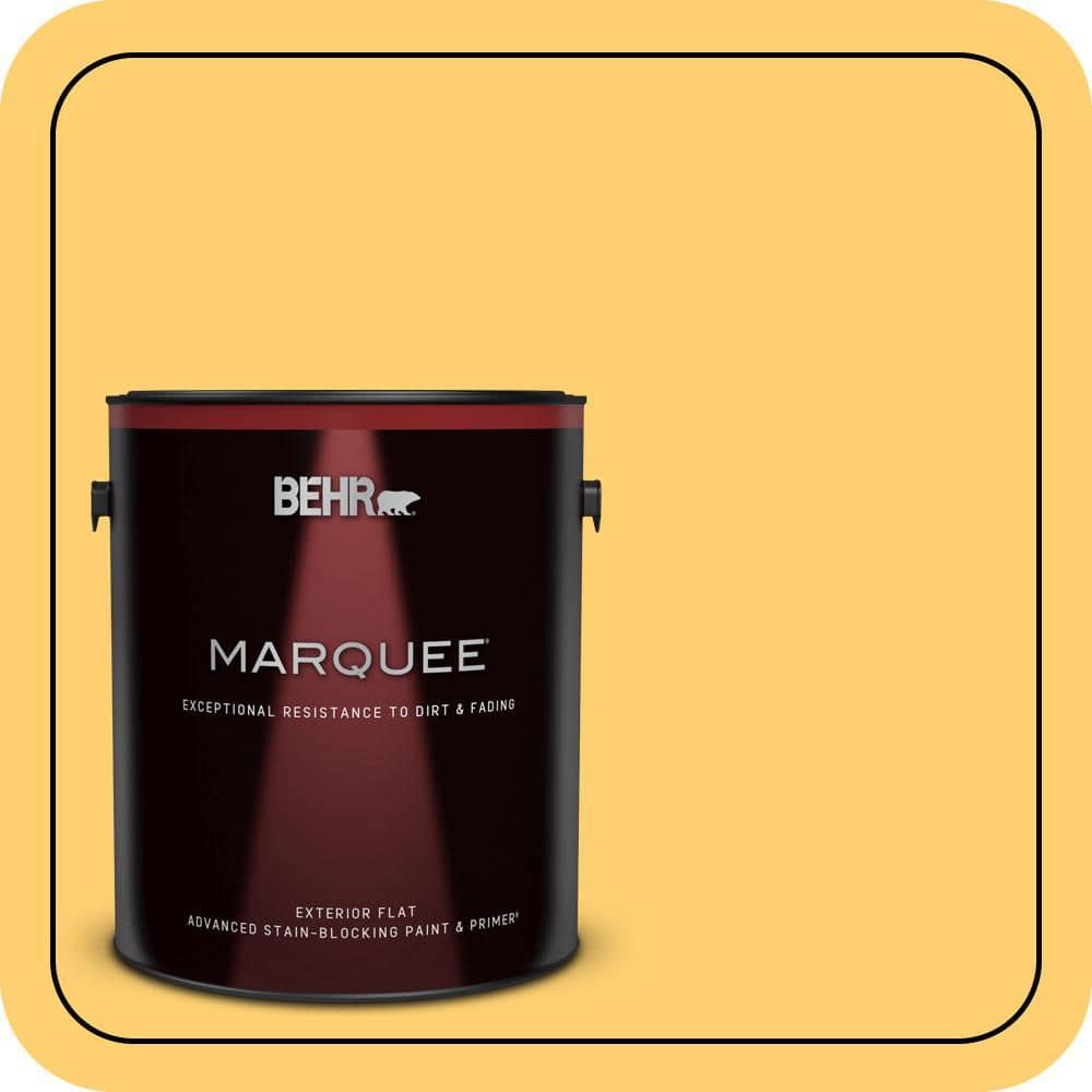 1 gal. #320B-6 Mellow Yellow Flat Exterior Paint & Primer price history on PriceWatchPro