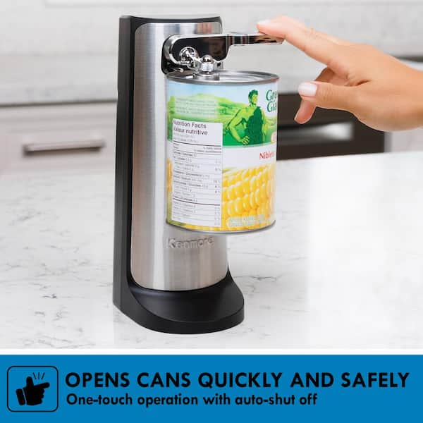 3-In-1 Electric Can Opener, Knife Sharpener And Bottle Opener, One-Touch,  Stainless Steel