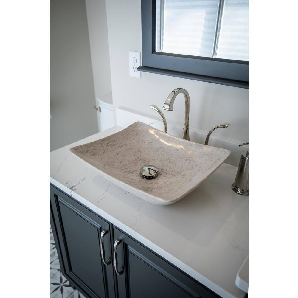 Eden Bath 16.3'' Dark Gray Concrete Circular Bathroom Sink