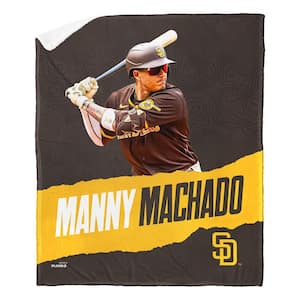MLB Padres 23 Manny Machado Silk Touch Sherpa Multicolor Throw