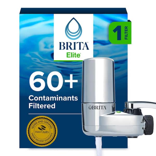 Elite Faucet Mount Water Filtration System in Chrome, BPA Free, Reduces Lead