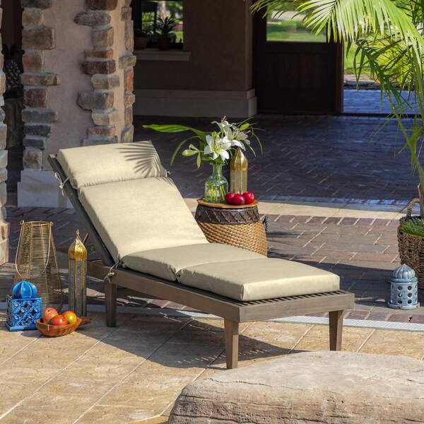 tan chaise lounge cushions