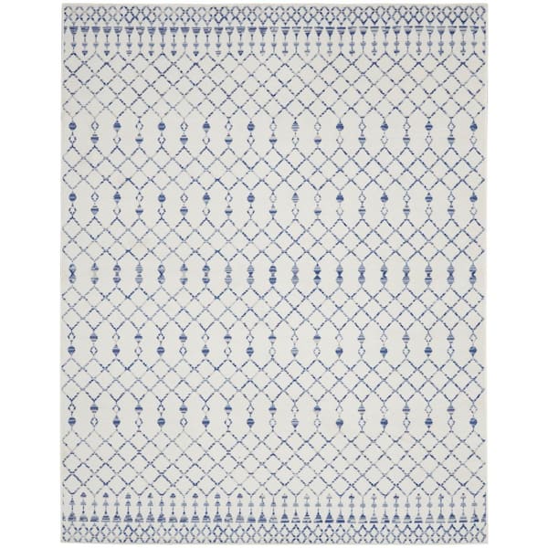 Nourison Whimsicle Ivory 8 ft. x 11 ft. Geometric Bohemian Area Rug