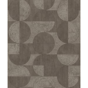 Barcelo Brown Circles Textured Non-Pasted Non-Woven Wallpaper Sample