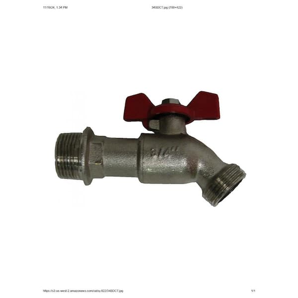 PLUMBFLEX 1/2 in. Chrome Boiler Drain Valve T-handle