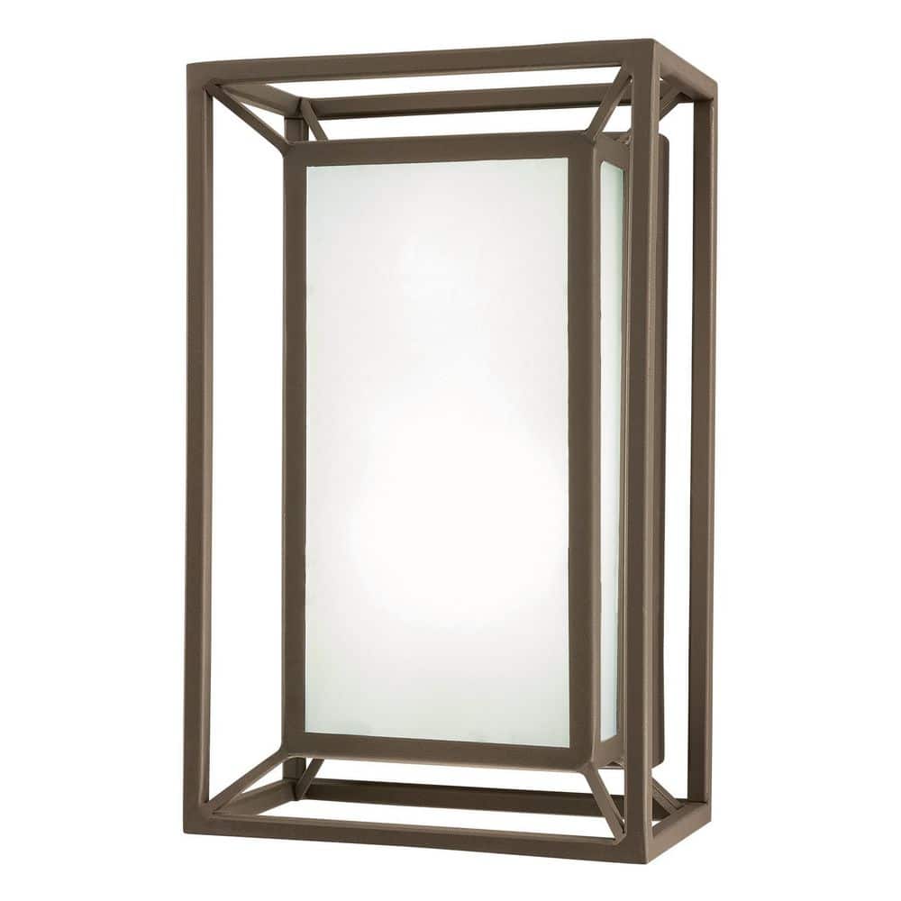 Outline Sand Bronze Outdoor Hardwired Pocket Lantern Sconce with Integrated LED price history on PriceWatchPro