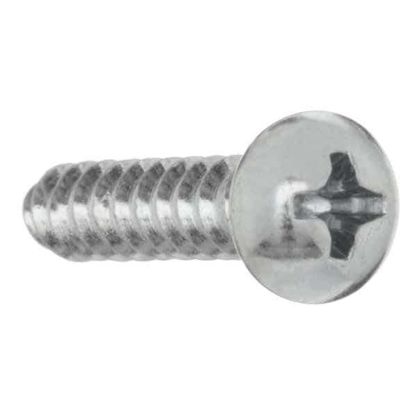 #10 x 1 in. Phillips Round Head Zinc Plated Wood Screw (4-Pack)