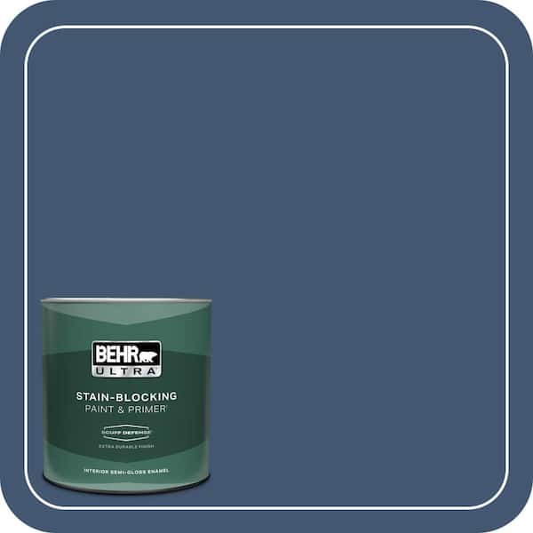 BEHR ULTRA 1 qt. Home Decorators Collection #HDC-WR14-7 Hidden Sapphire Extra Durable Semi-Gloss Enamel Interior Paint & Primer