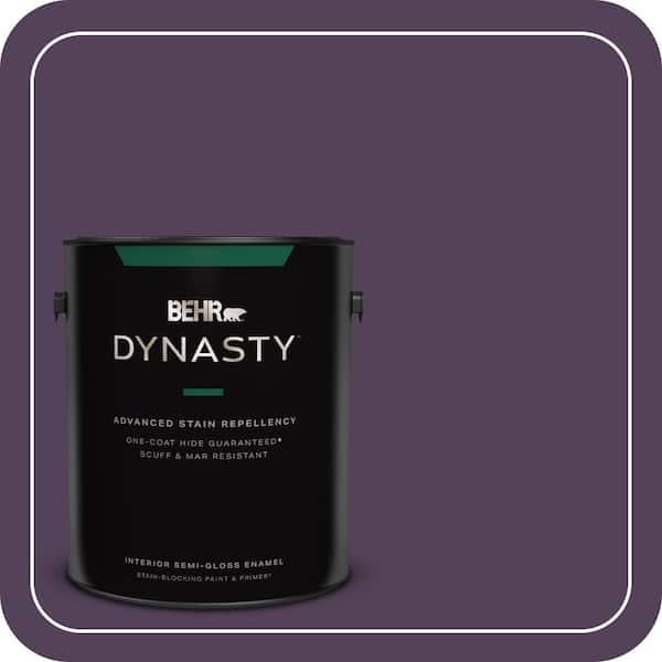 BEHR DYNASTY 1 gal. #S-H-680 Purple Bloom Semi-Gloss Enamel Interior Stain-Blocking Paint & Primer