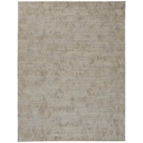 Taupe Abstract 12 ft. x 15 ft. Area Rug