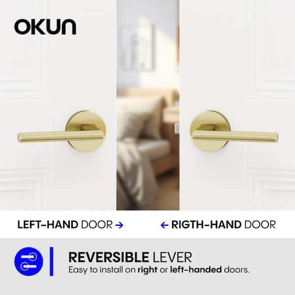 Okun Brio Metal Brushed Champagne Gold Passage Hall/Closet Round