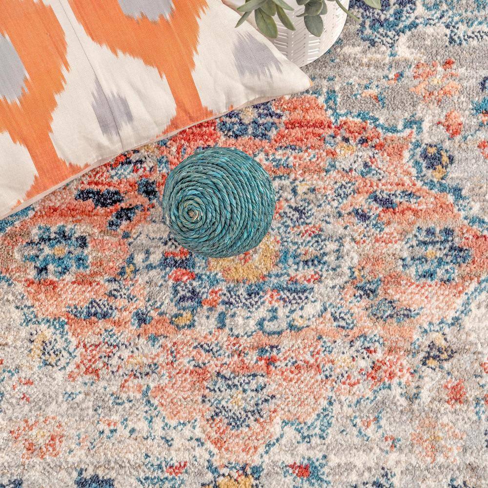 Sawyer Multicolor Vintage Transitional Synthetic Runner Rug