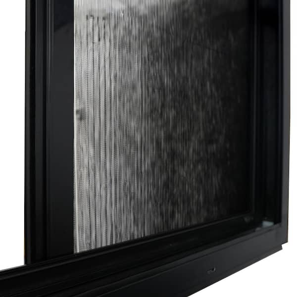 TEZA DOORS 59.5 in. x 47.5 in. Awning Fold Up Outswing Matte Black