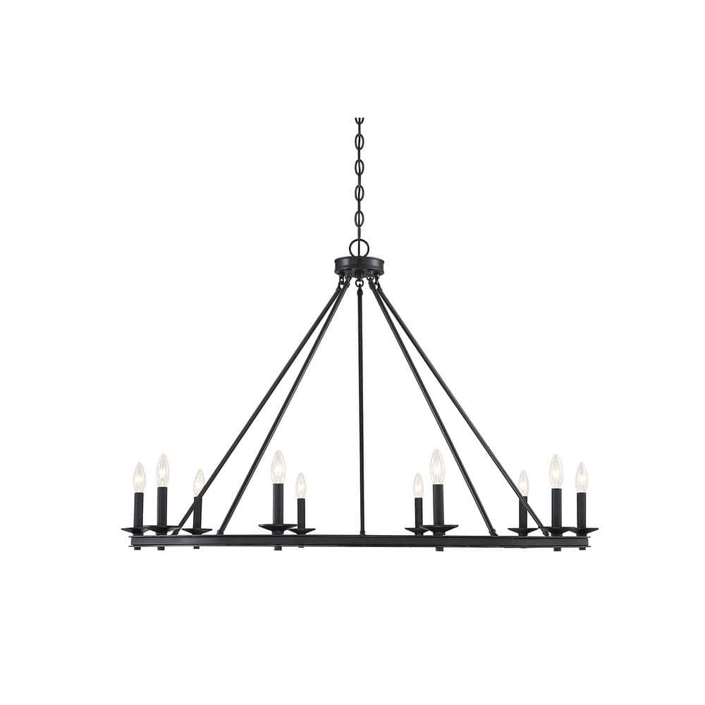 Savoy House Cameo 12.13 in. H x 44 in. W 4-Light Modern Farmhouse Champagne Luxe  Linear Chandelier with White Linen Shade 1-1065-4-10 - The Home Depot