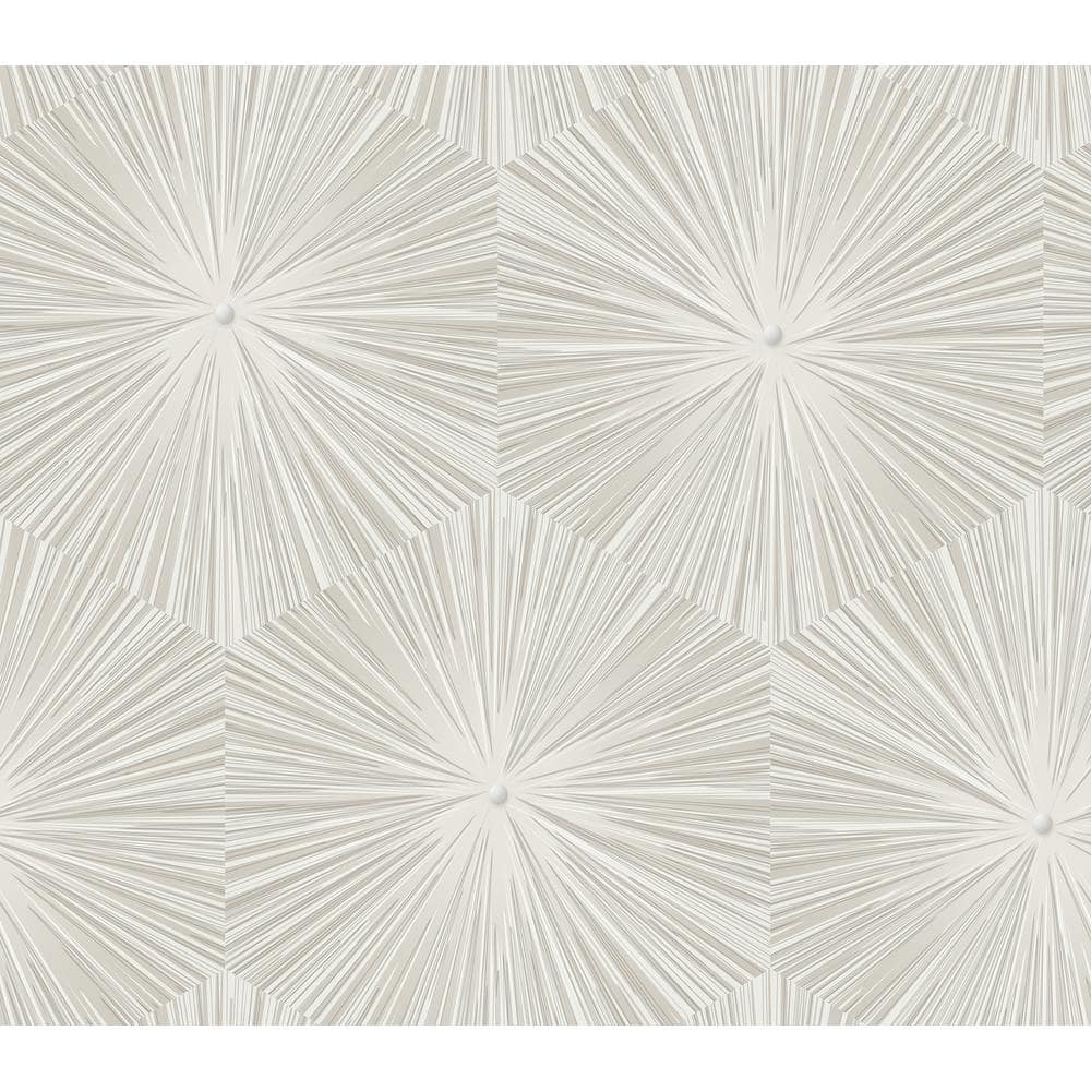 Seabrook Designs Chadwick Starburst Metallic Champagne and Off-White ...