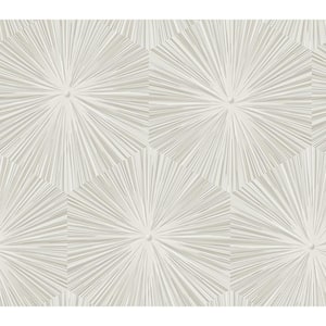 Chadwick Starburst Metallic Champagne and Off-White Paper Strippable Roll (Covers 56 sq. ft.)