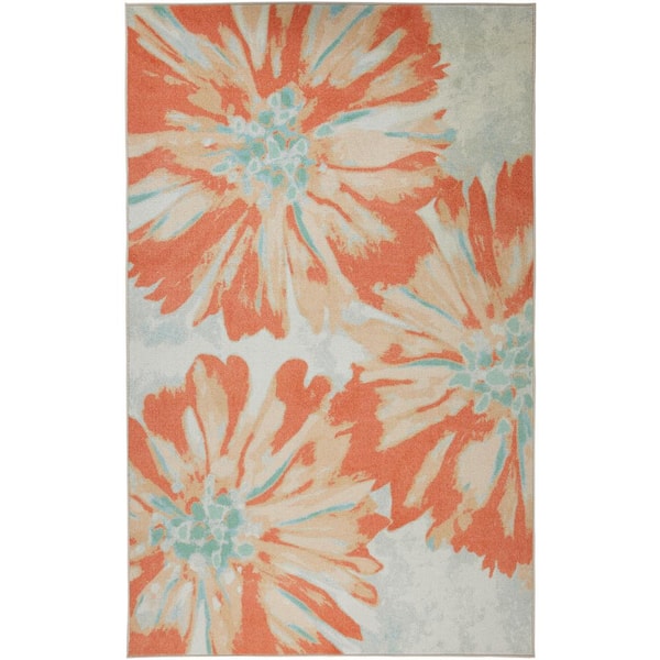 Mohawk Home Floral Haven Blush 5 ft. x 8 ft. Floral Area Rug
