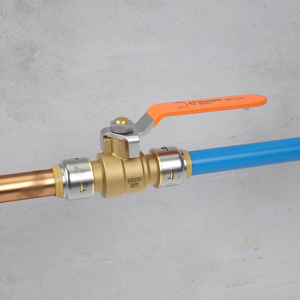 SharkBite Brass 1/2-in Push-to-Connect Ball Valve SharkBite Brass 1/2-in Push-to-Connect Ball Valve