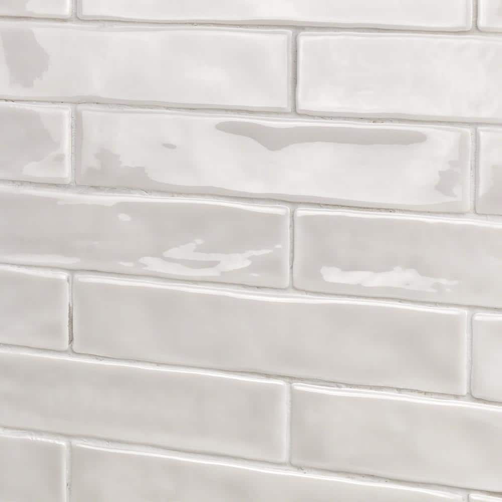 Brookline Polished Gray 2" x 10" Ceramic Subway Wall Tile