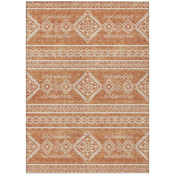 Chantille Machine Washable Indoor/Outdoor Abstract ACN901 Copper 2 ft. 6 in. x 3 ft. 10 in. Area Rug