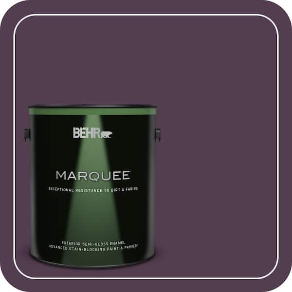 BEHR MARQUEE 1 gal. #PPU17-02 Oriental Eggplant Semi-Gloss Enamel Exterior Paint & Primer