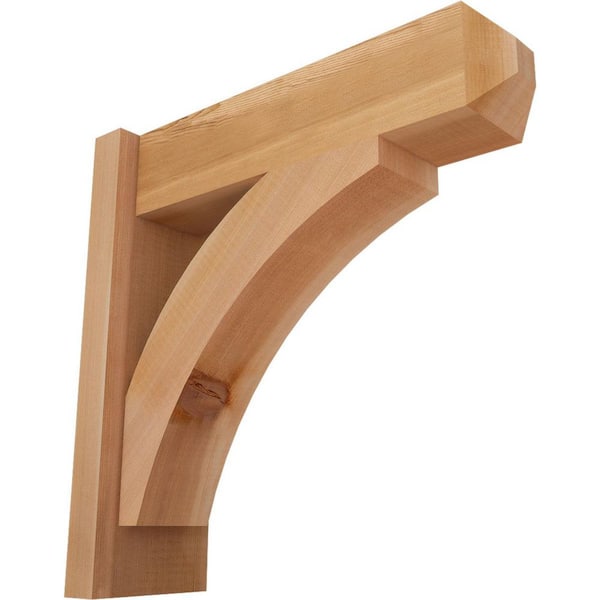 Ekena Millwork 6 in. x 18 in. x 18 in. Western Red Cedar Thorton Craftsman Smooth Outlooker