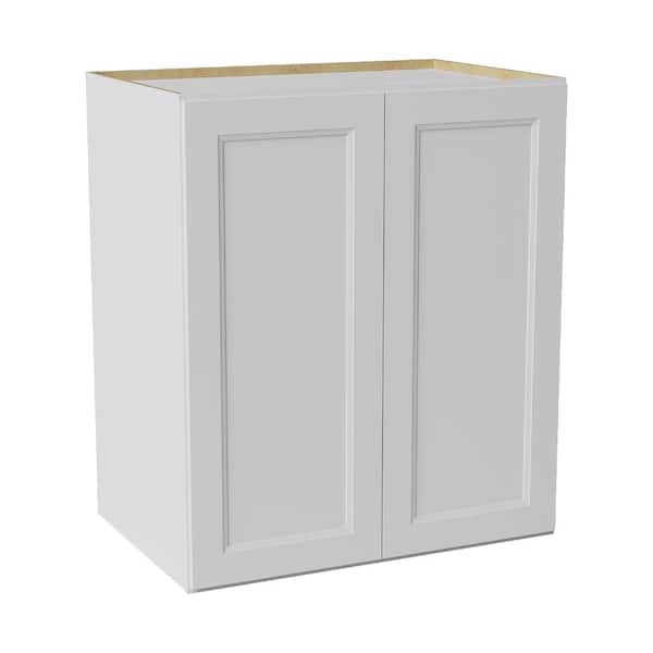 36 in. W x 24 in. D x 42 in. H Ready to Assemble Double Shaker Pantry Kitchen Cabinet in Newport White