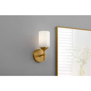 Ayelen 1-Light Matte Brass Indoor Wall Sconce, Modern Wall Light