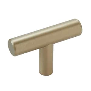 Bar Pulls 1-15/16 in. (49 mm) Golden Champagne T-Shaped Cabinet Knob