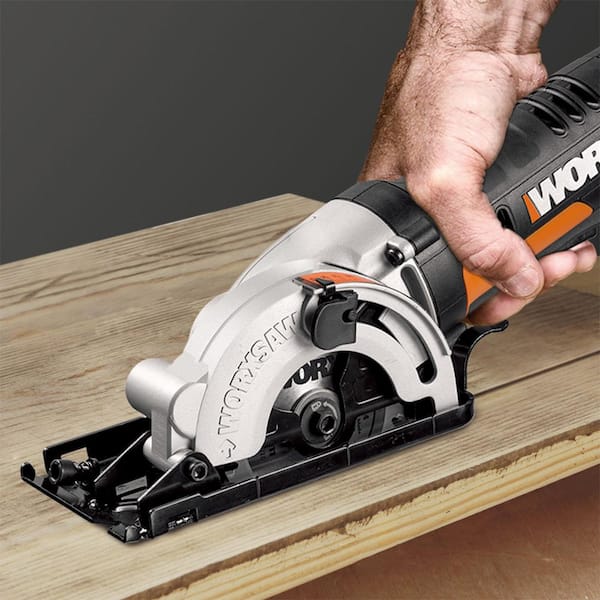 Worx POWER SHARE 20-Volt Worxsaw 3-3/8 in. Compact Circular Saw (Tool Only)  WX523L.9 The Home Depot