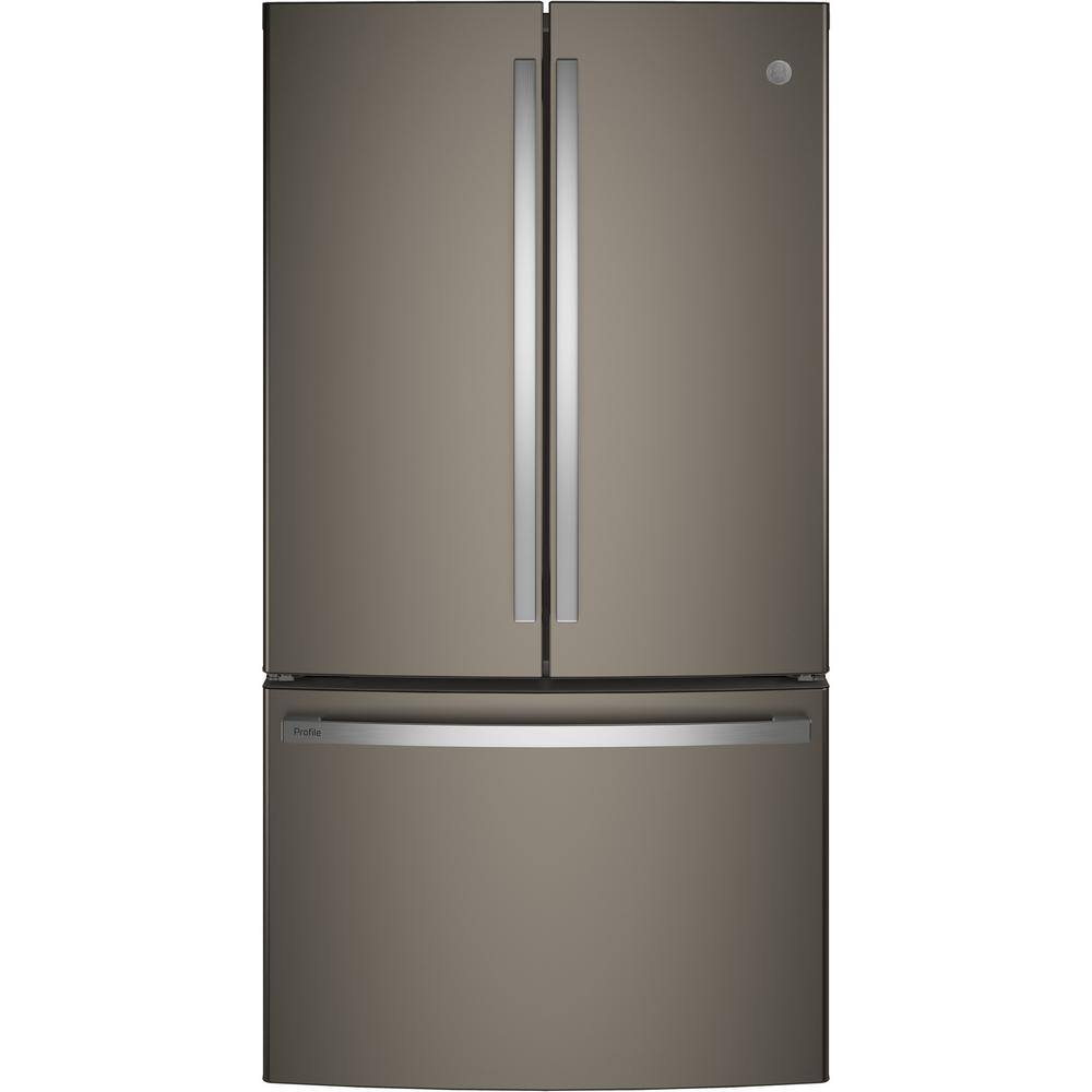 GE Profile 23.1 cu. ft. French Door Refrigerator in Slate, Counter Depth, Fingerprint Resistant and ENERGY STAR, Fingerprint Resistant Slate -  PWE23KMKES