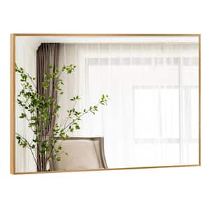 24 in. x 36 in. Classic Rectangle Framed Gold Vanity Mirror