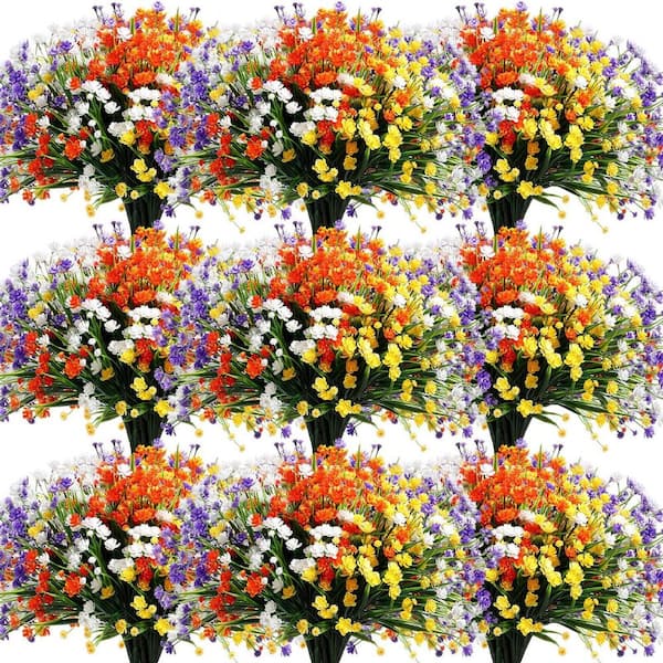 Unbranded 40 Bundles 12.6 in. Multi-Colored Indoor/Outdoor Artificial Tropical Flower