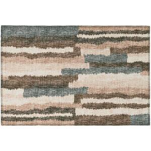 Evolve Sable 1 ft. 8 in. x 2 ft. 6 in. Striped Accent Rug