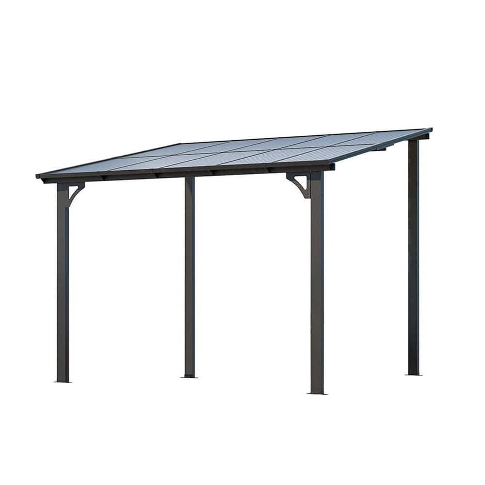 8 ft. x 10 ft. Black Rectangle Gazebo with Hardtop Aluminum Roof price history on PriceWatchPro
