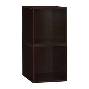 26 in. H x 13 in. W x 13 in. D Brown Wood 1-Cube Organizer