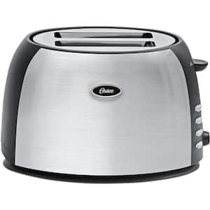 800 W 2-Slice Black Stainless Steel Extra Wide Slot Toaster