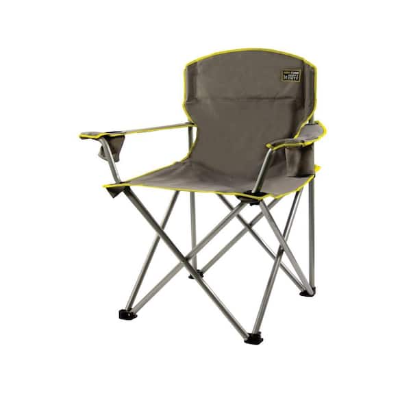Quik Chair Gray Heavy Duty Folding Patio Armchair