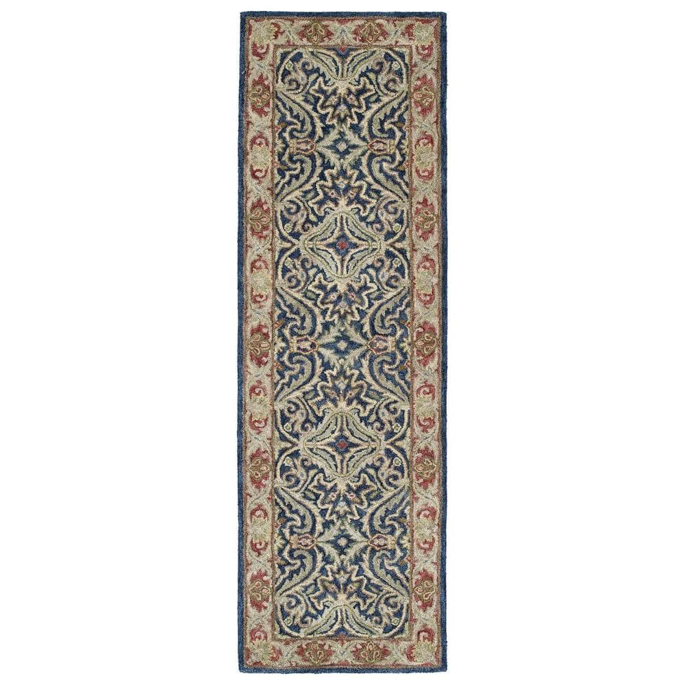 Kaleen Solomon Tyre Blue 3 ft. x 8 ft. Runner Rug 4050-17-268 - The ...