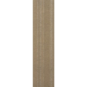 Peel and Stick Chestnut Barcode Planks 9 in. x 36 in. Commercial/Residential Carpet (16-tile / case)