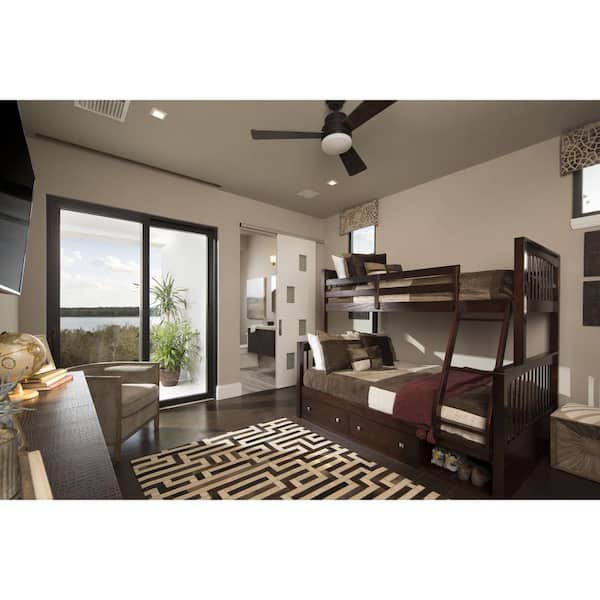 Trevina II 52 in. Indoor Integrated LED Antique Bronze Modern Ceiling Fan with Remote for Living Room and Bedroom